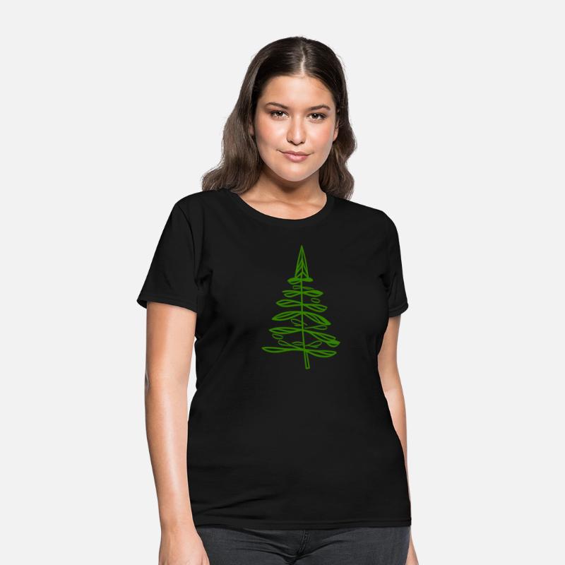 Evergreen Tree Doodle Vector Single Color