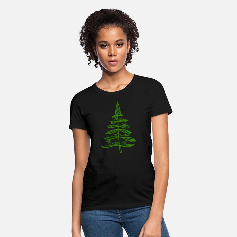 Evergreen Tree Doodle Vector Single Color