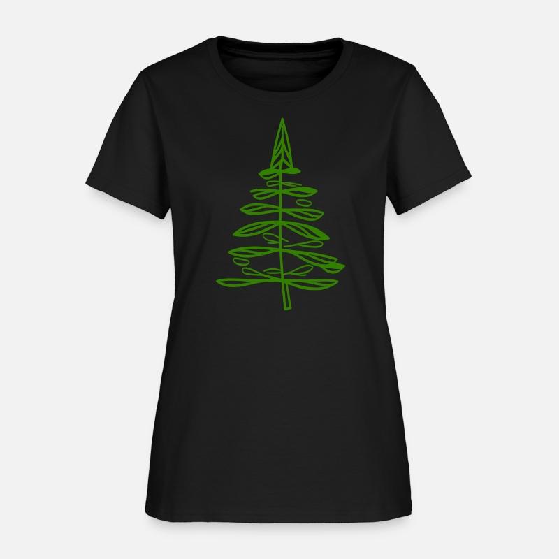 Evergreen Tree Doodle Vector Single Color