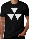 Geometric Triangle Design Tee - Modern Style