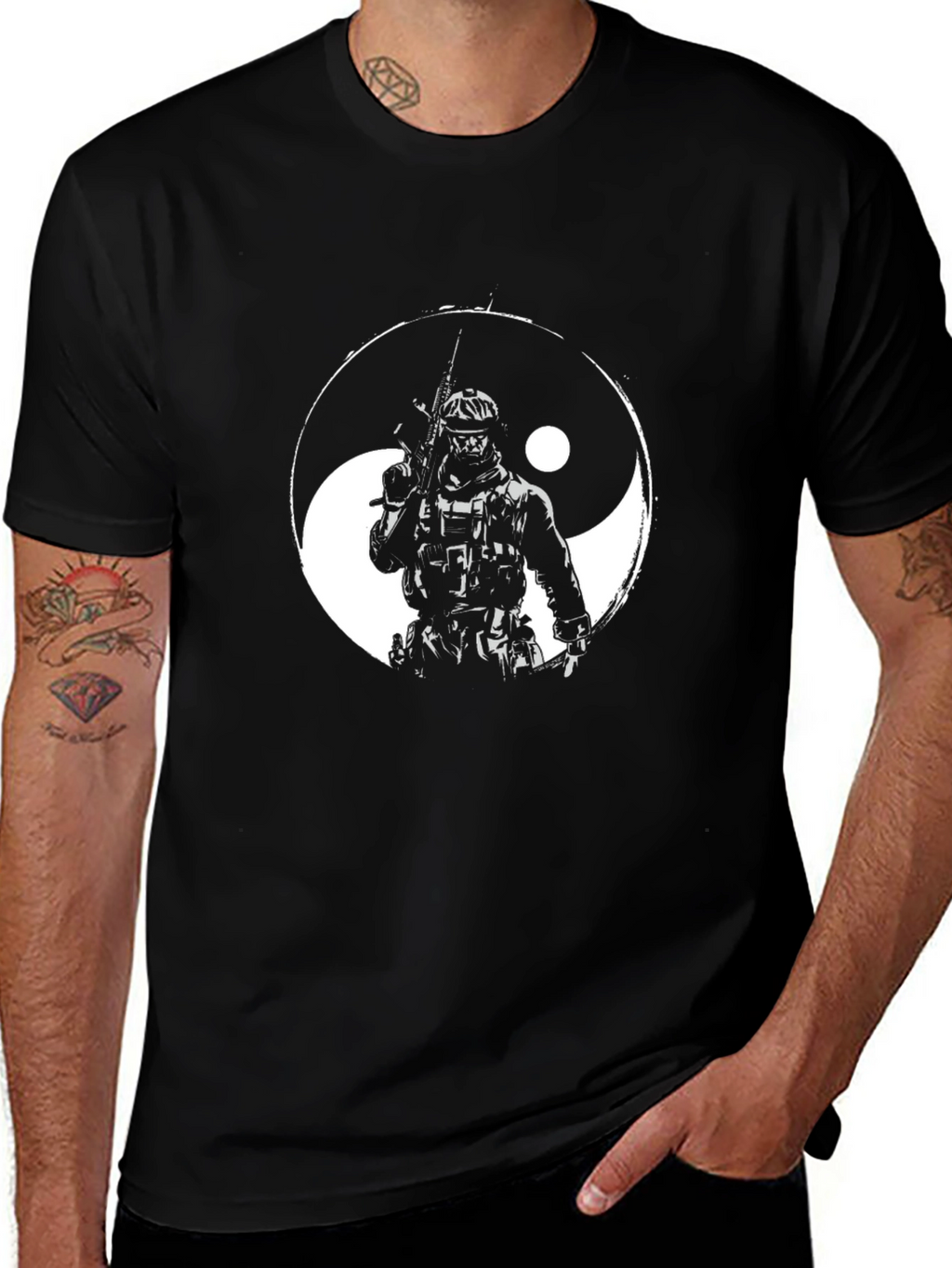 Yin Yang Soldier Graphic Tee