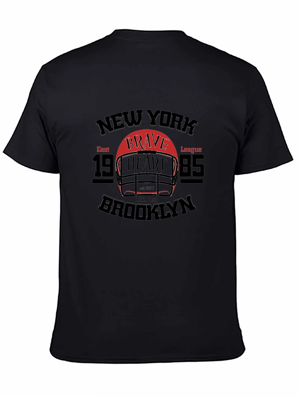 New York Brooklyn Brave Heart Football T-Shirt