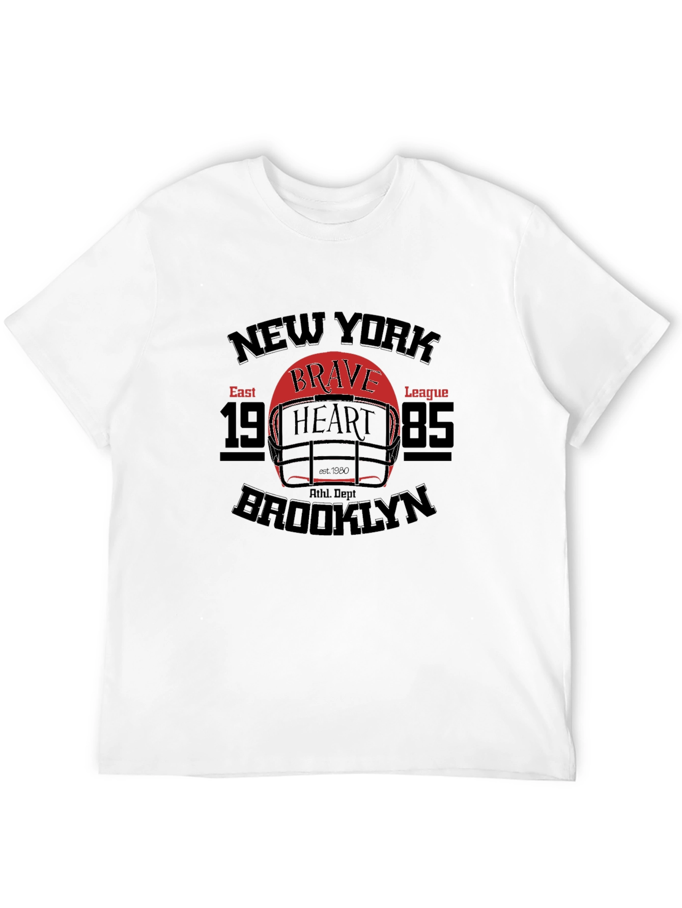 New York Brooklyn Brave Heart Football T-Shirt