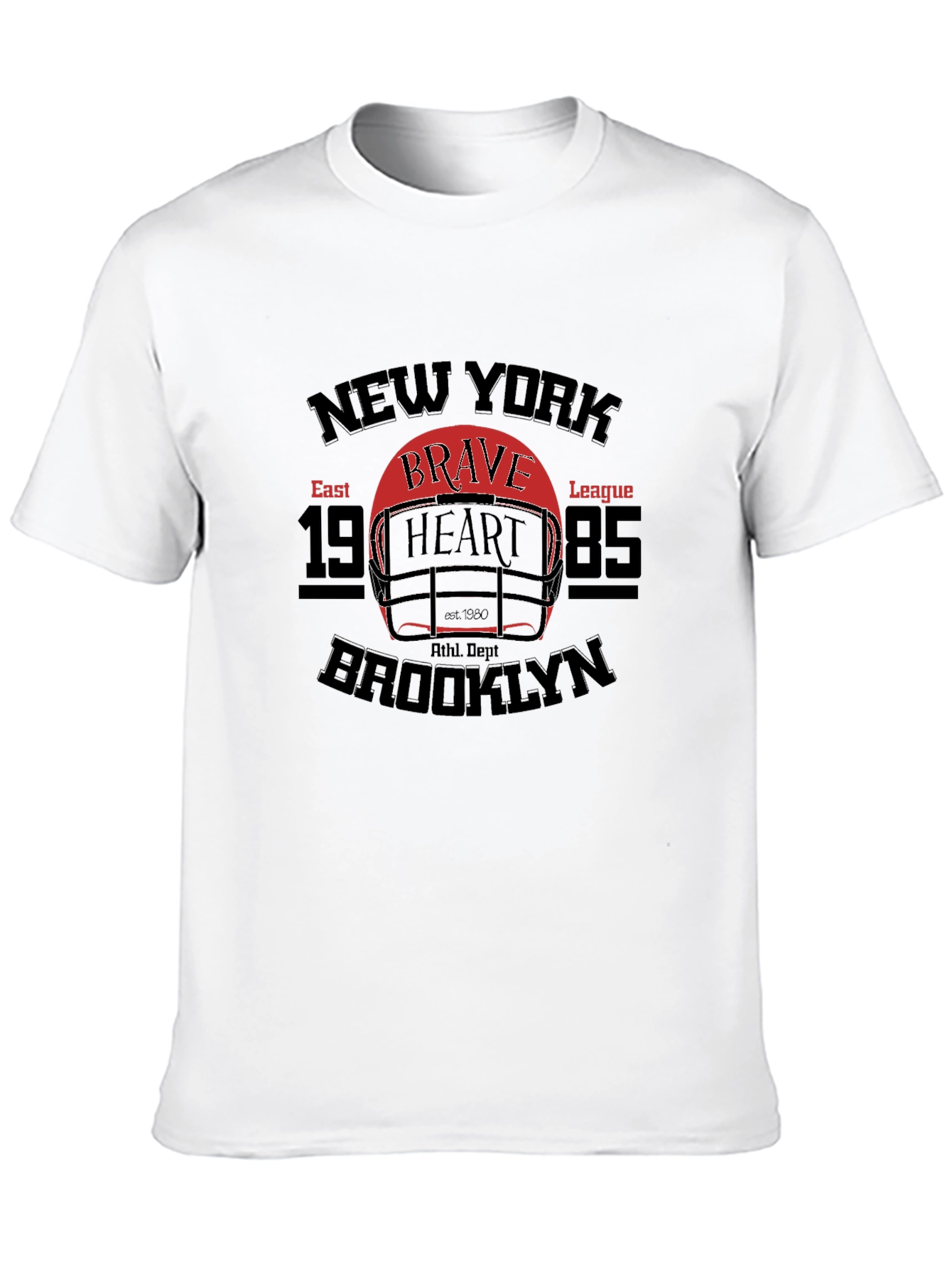 New York Brooklyn Brave Heart Football T-Shirt