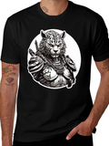 Tiger Samurai Black T-Shirt