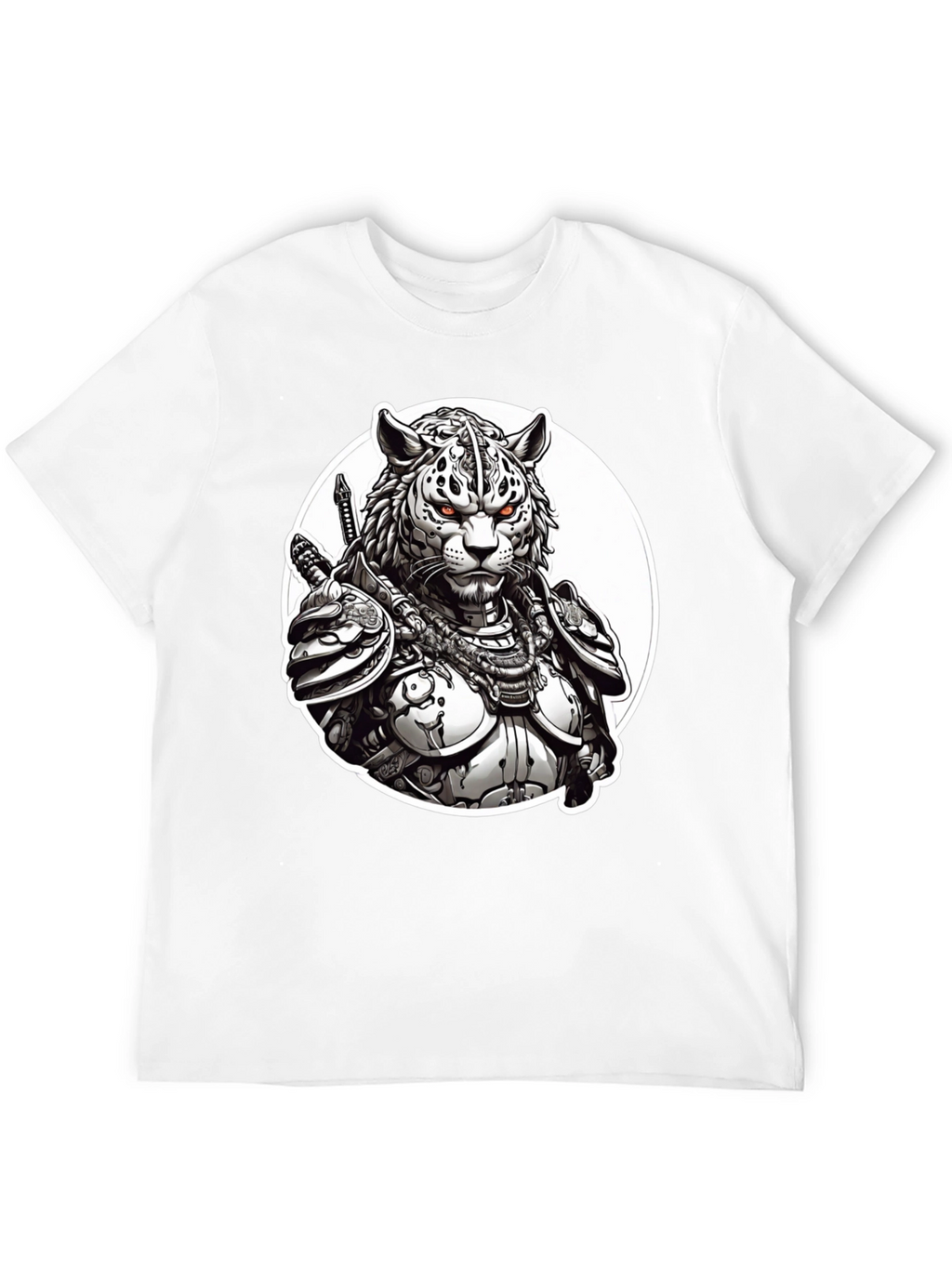 Tiger Samurai Black T-Shirt