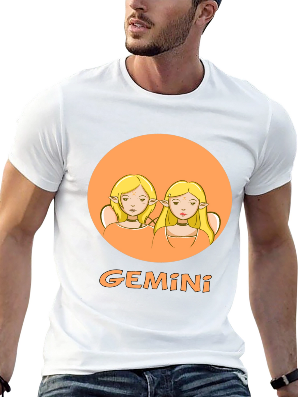 Gemini Zodiac Graphic Tee - Black