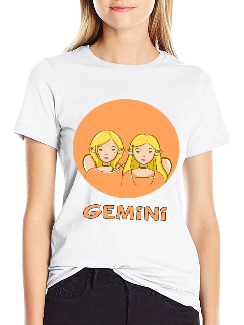 Gemini Zodiac Graphic Tee - Black