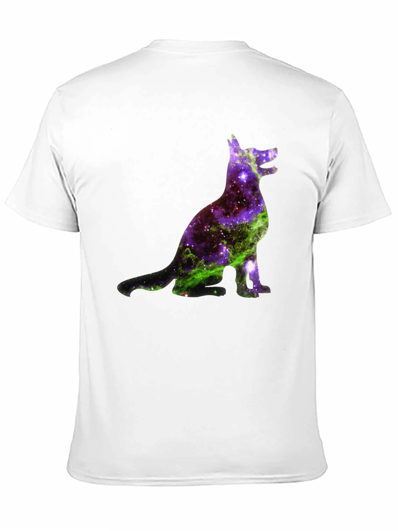 Galaxy Dog Graphic Tee - Black Cotton Blend