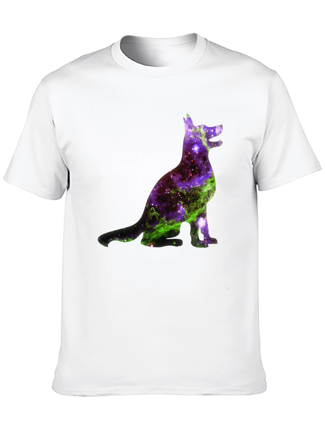 Galaxy Dog Graphic Tee - Black Cotton Blend