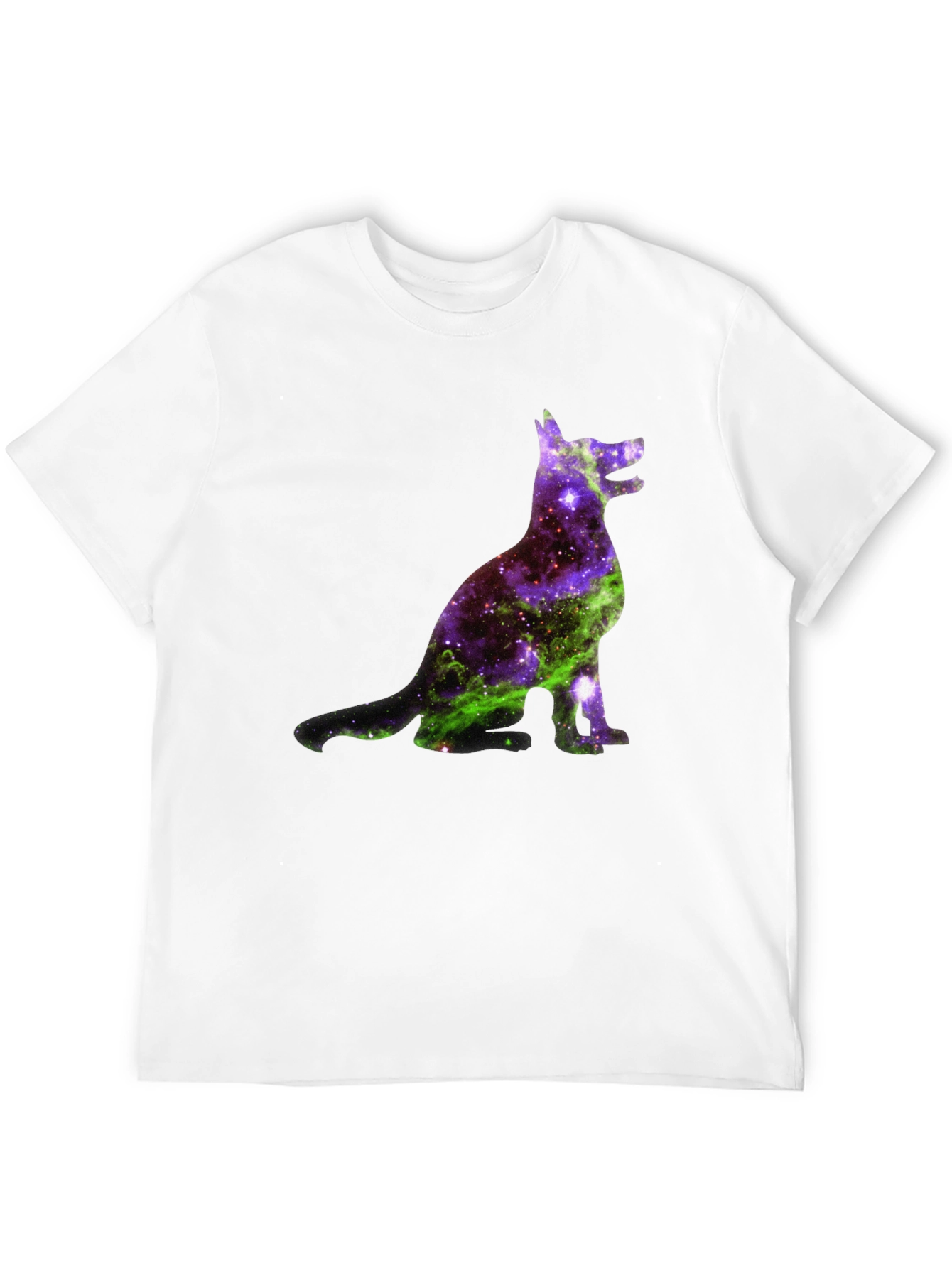 Galaxy Dog Graphic Tee - Black Cotton Blend