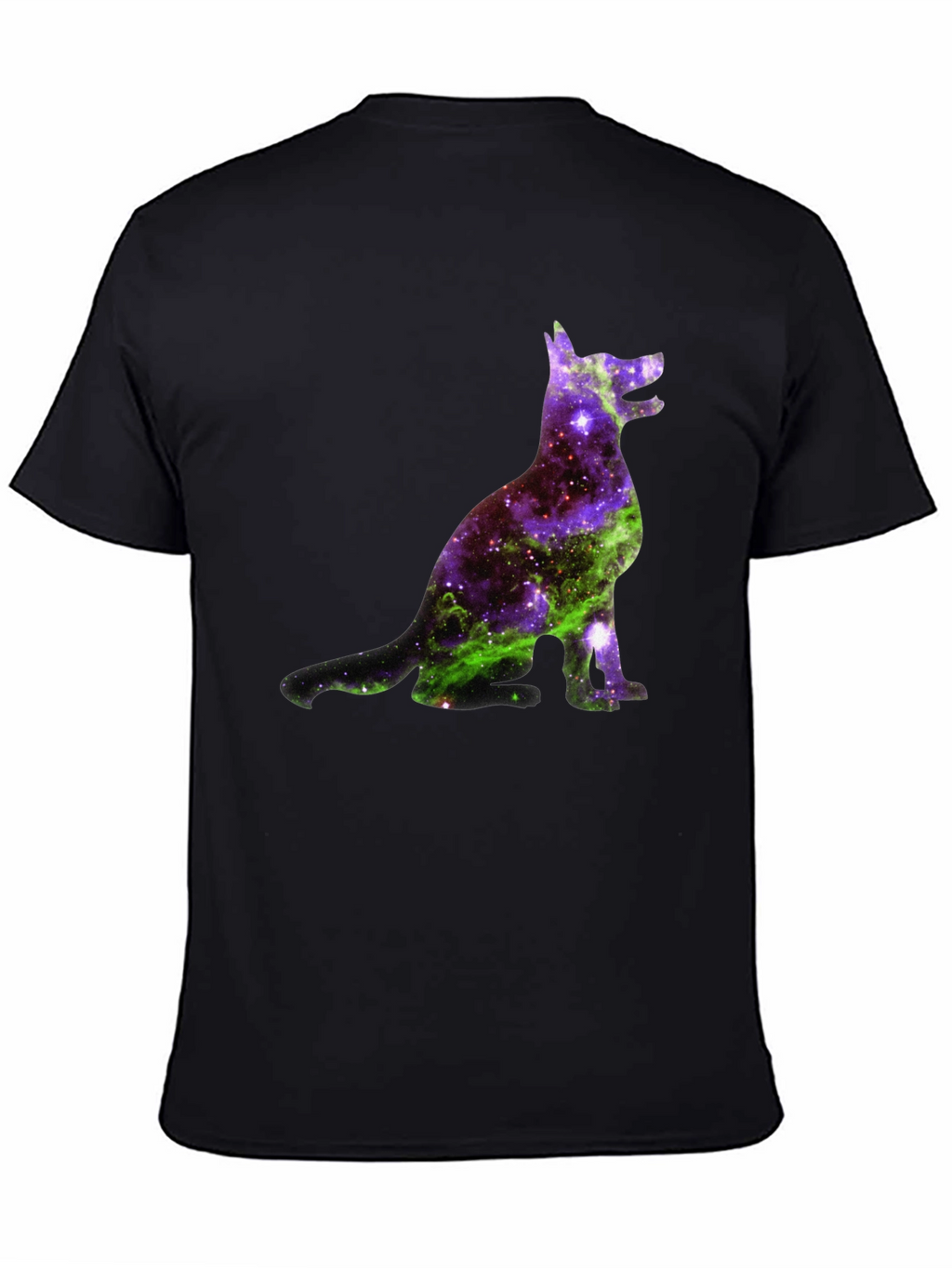 Galaxy Dog Graphic Tee - Black Cotton Blend
