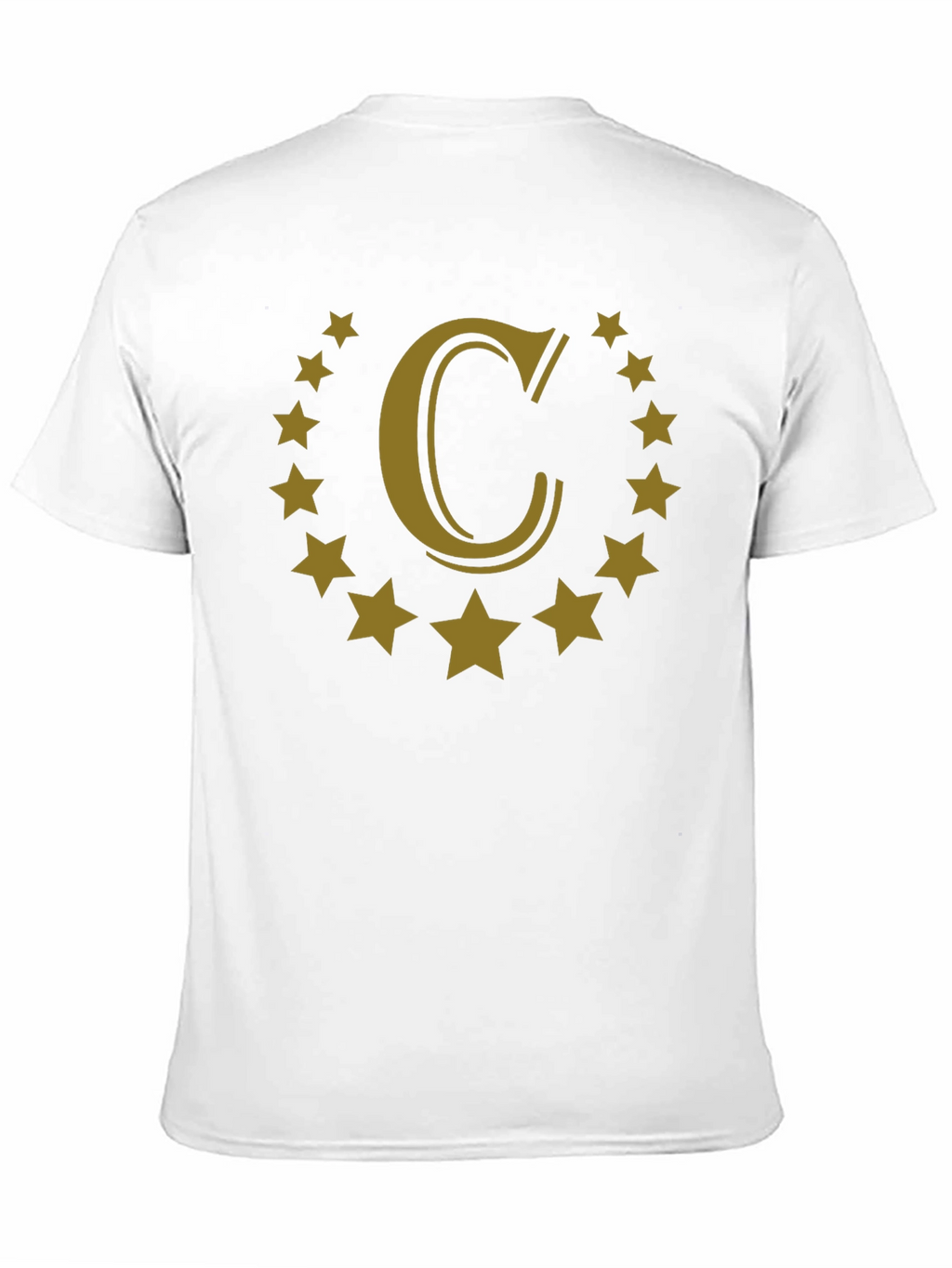 Letter C Star Circle Black Graphic Tee