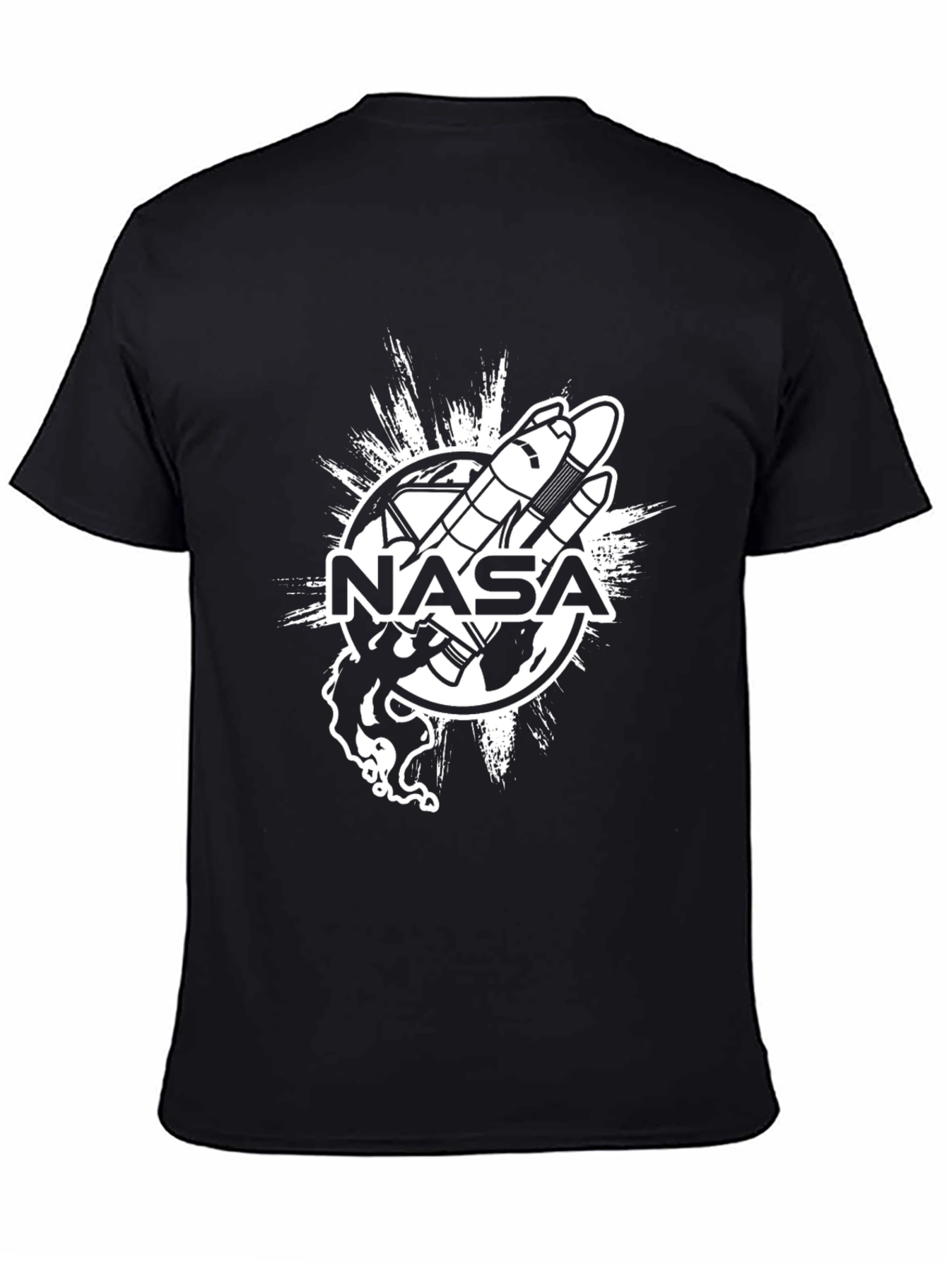 NASA Space Shuttle Graphic T-Shirt - Black