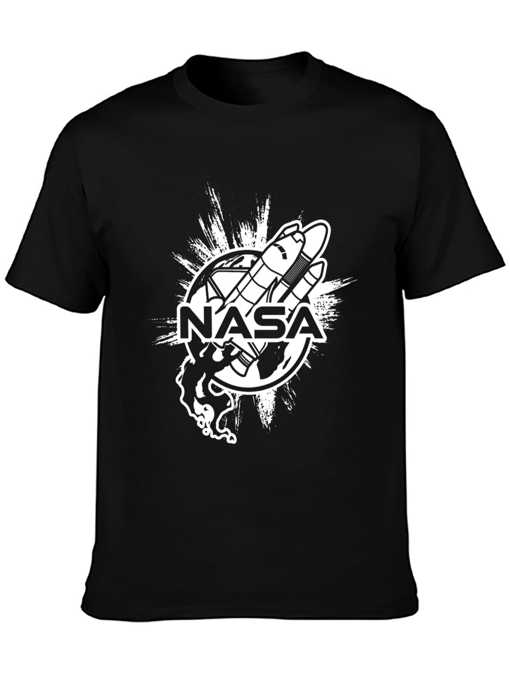 NASA Space Shuttle Graphic T-Shirt - Black