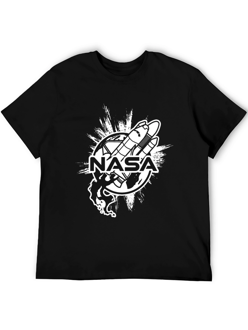 NASA Space Shuttle Graphic T-Shirt - Black