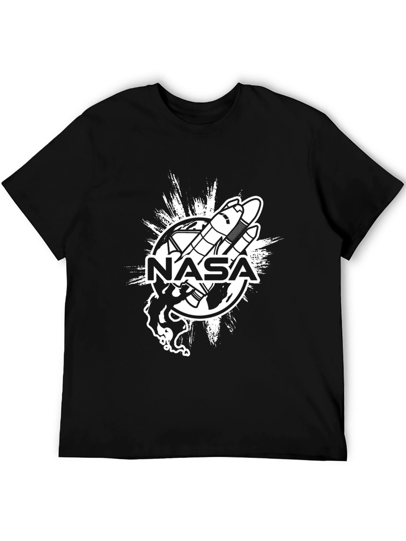 NASA Space Shuttle Graphic T-Shirt - Black