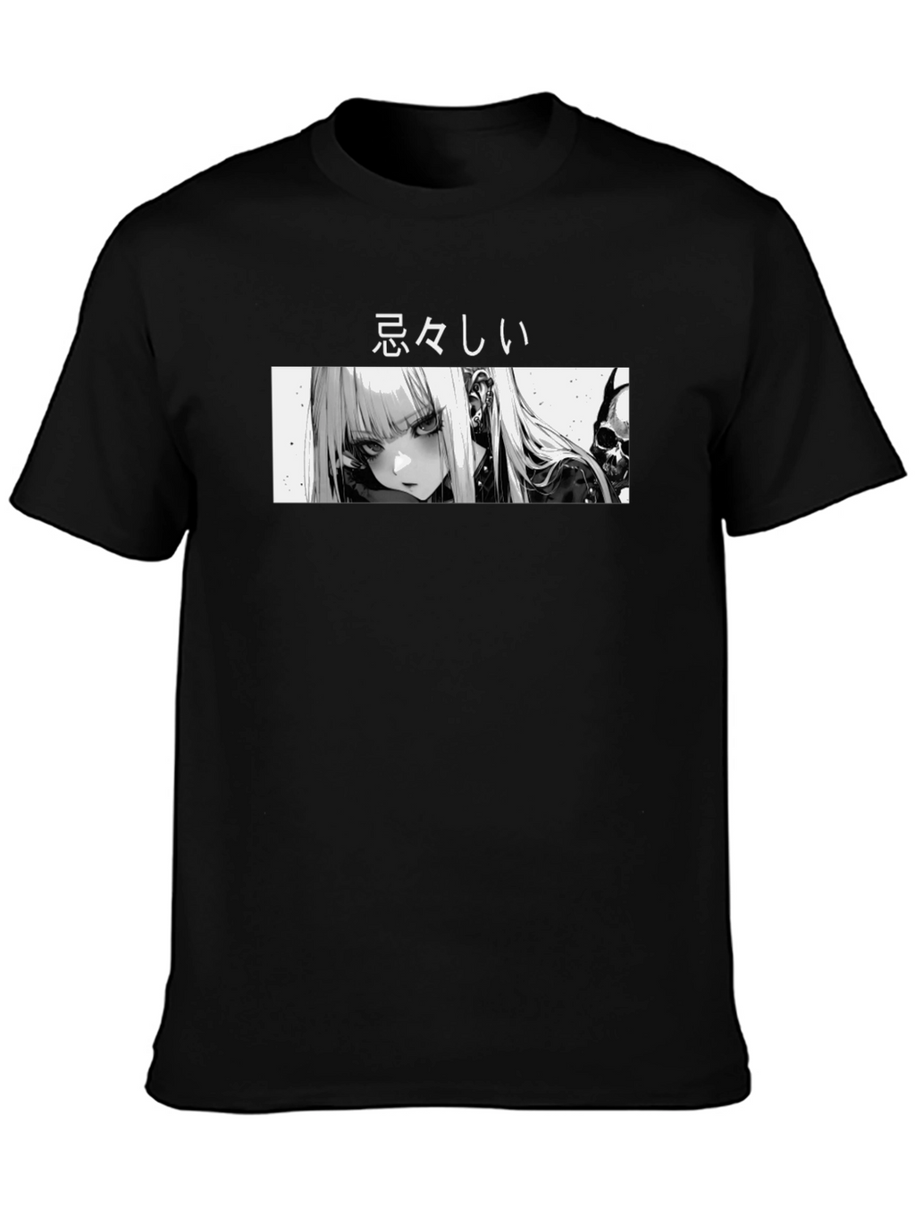 Anime Graphic Black T-Shirt