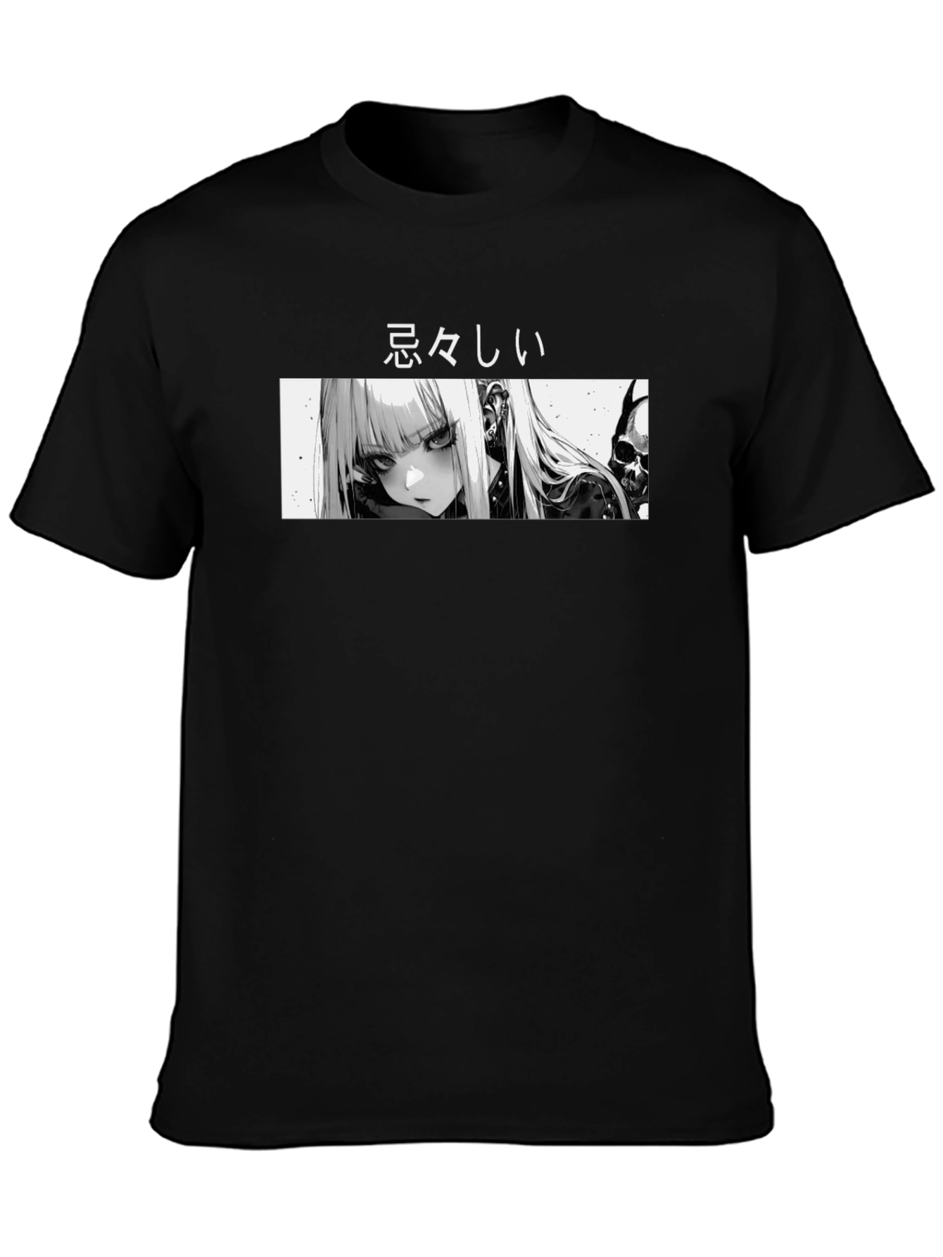 Anime Graphic Black T-Shirt