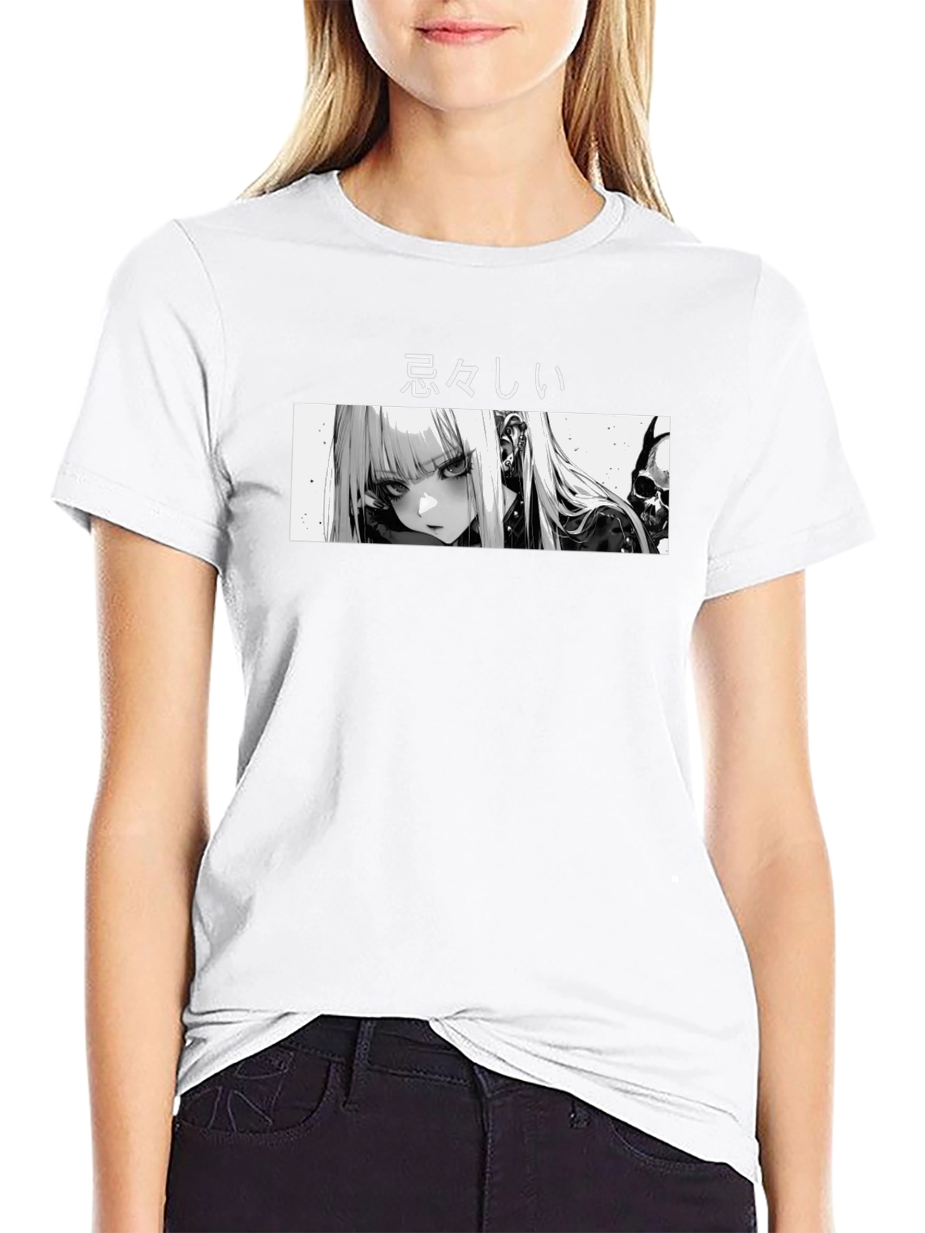 Anime Graphic Black T-Shirt