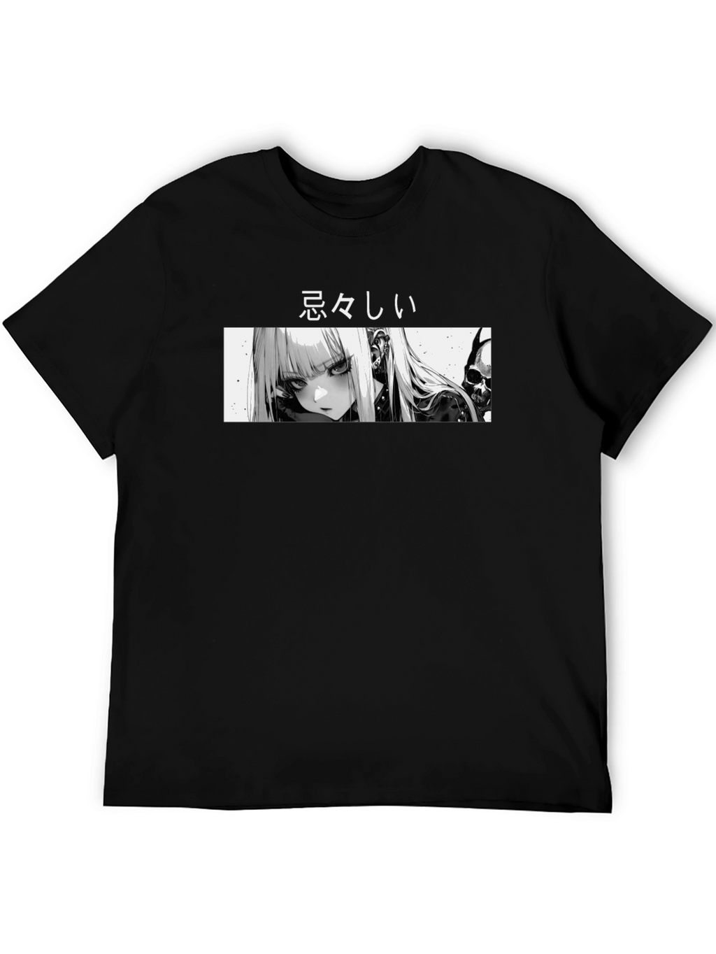 Anime Graphic Black T-Shirt