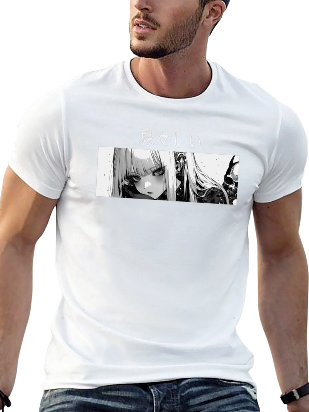 Anime Graphic Black T-Shirt