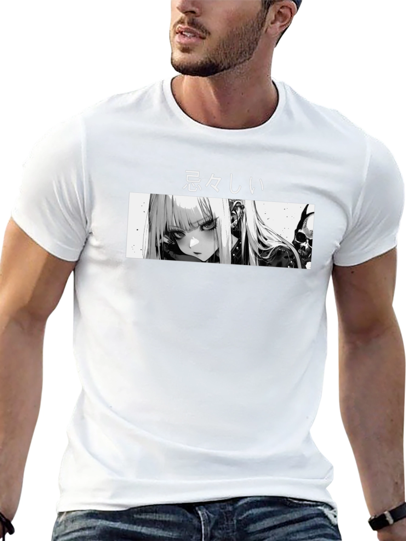 Anime Graphic Black T-Shirt