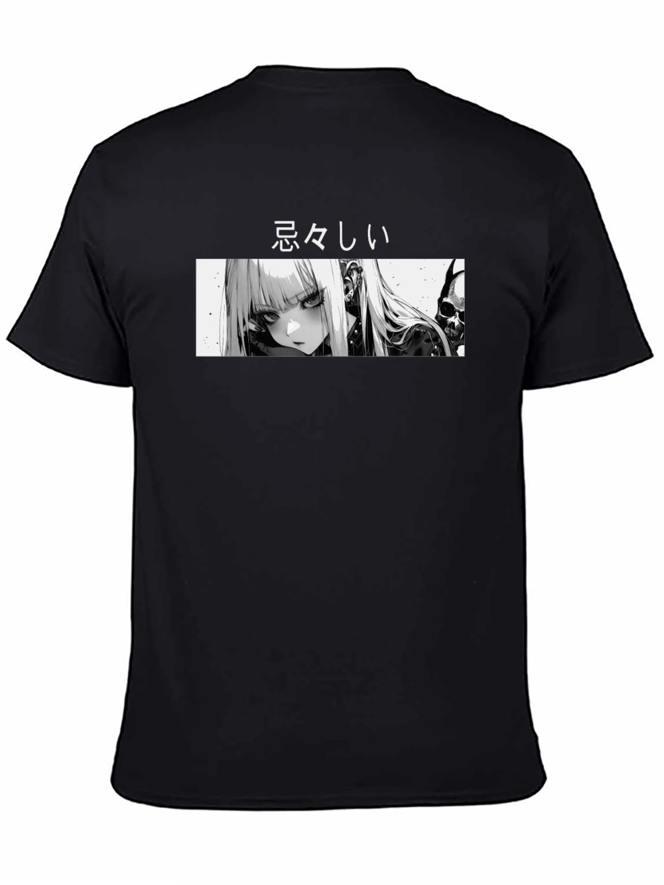 Anime Graphic Black T-Shirt