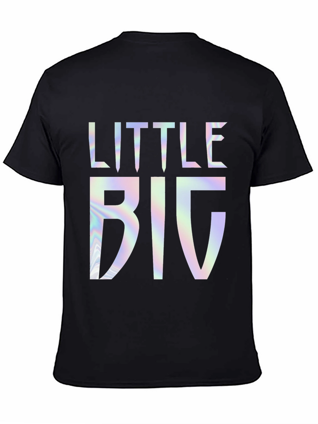 Little Big Holographic Graphic Tee - Black