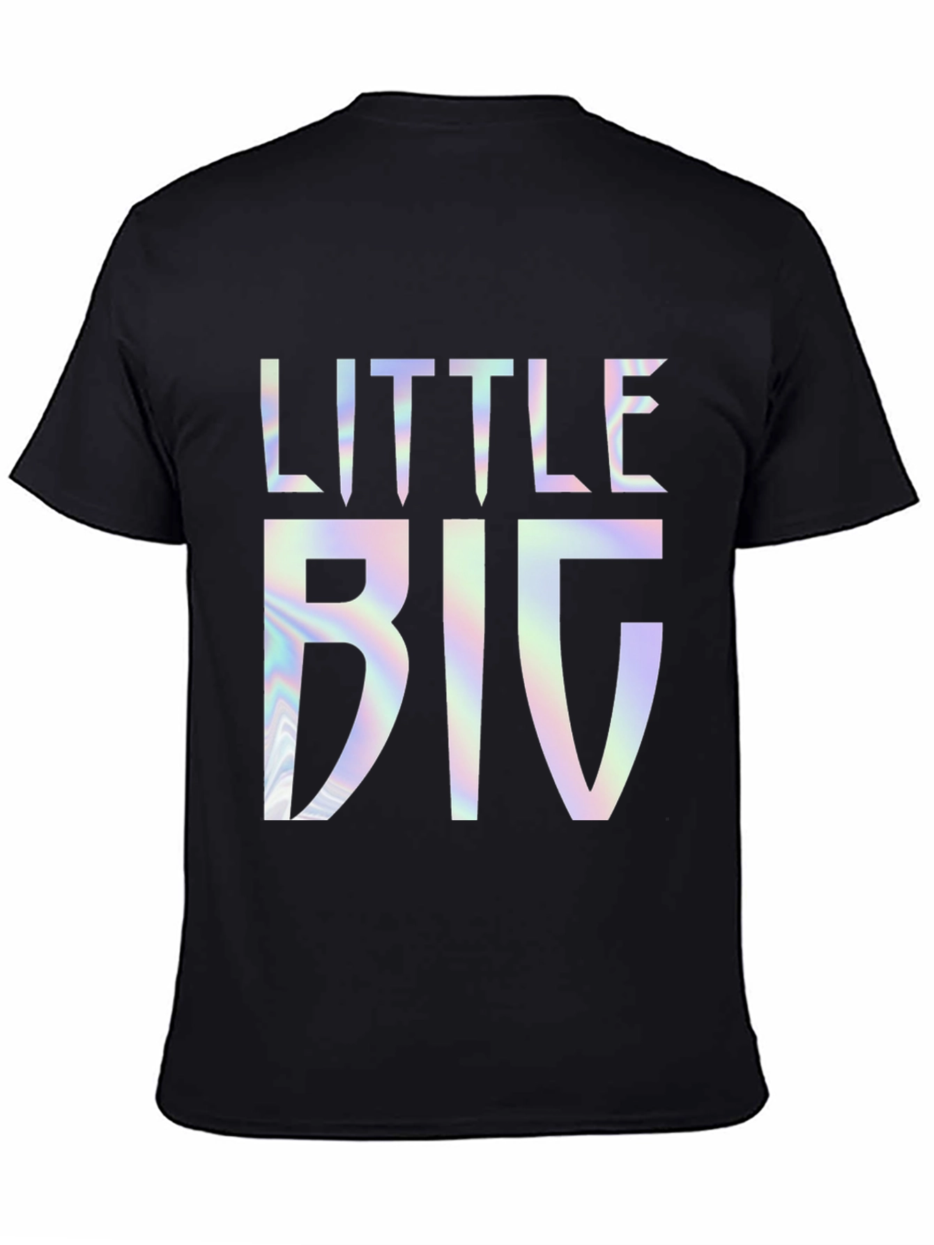 Little Big Holographic Graphic Tee - Black