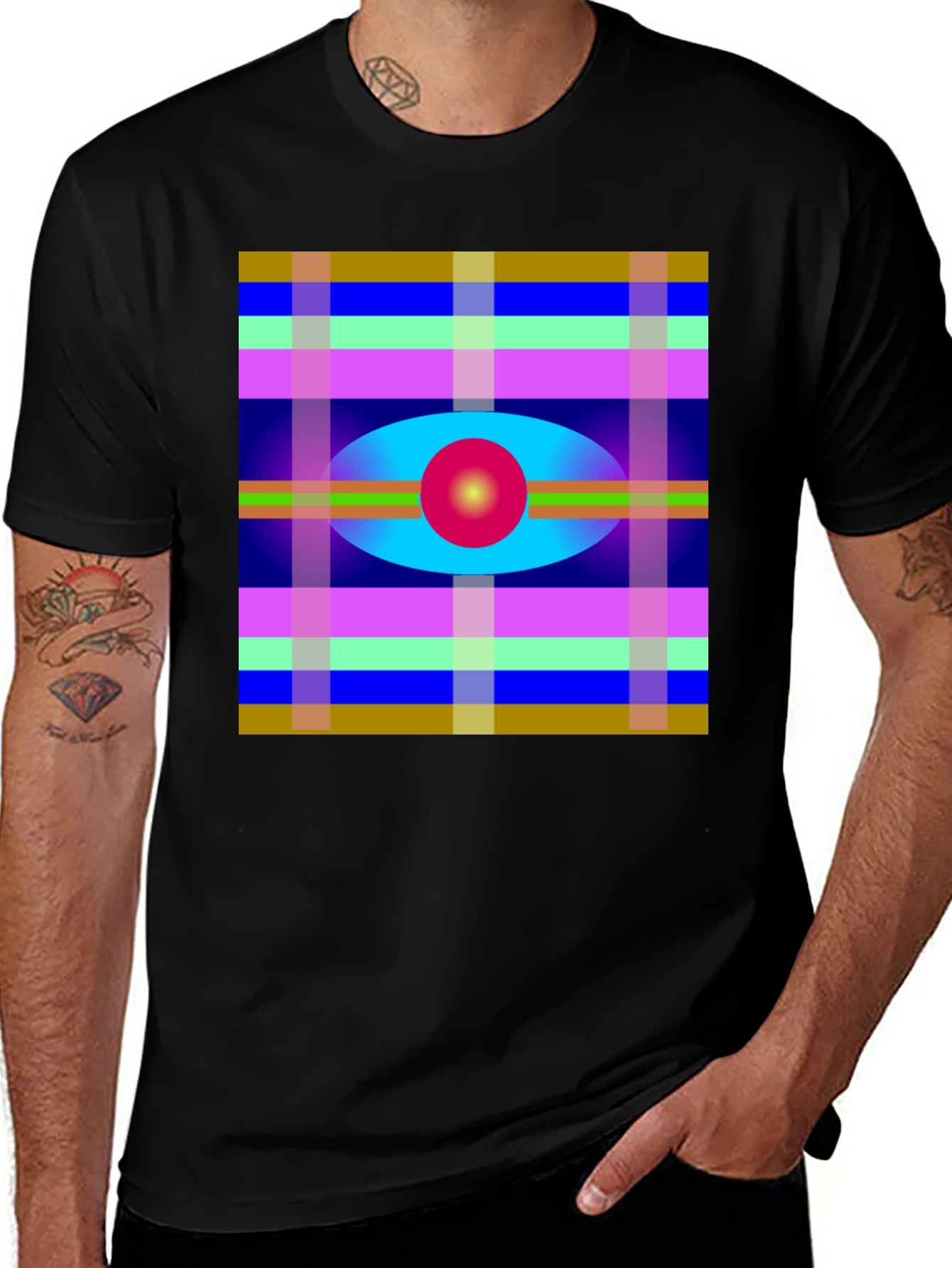 Abstract Pattern Graphic Tee - Stylish Design