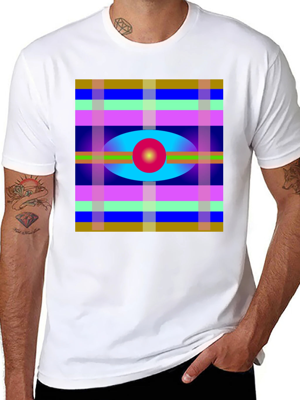 Abstract Pattern Graphic Tee - Stylish Design