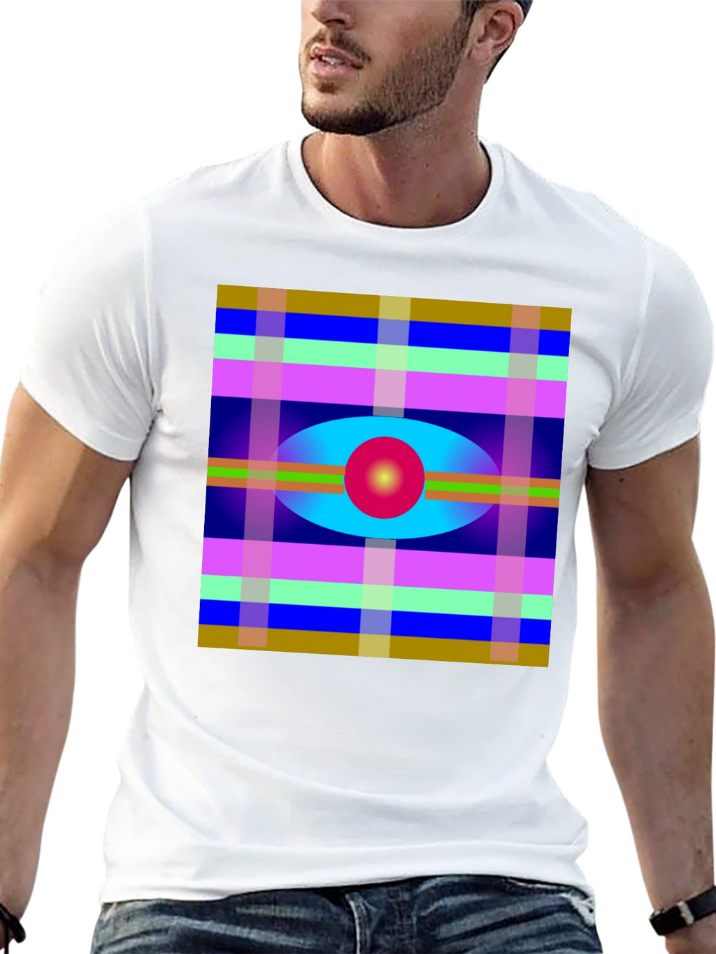 Abstract Pattern Graphic Tee - Stylish Design