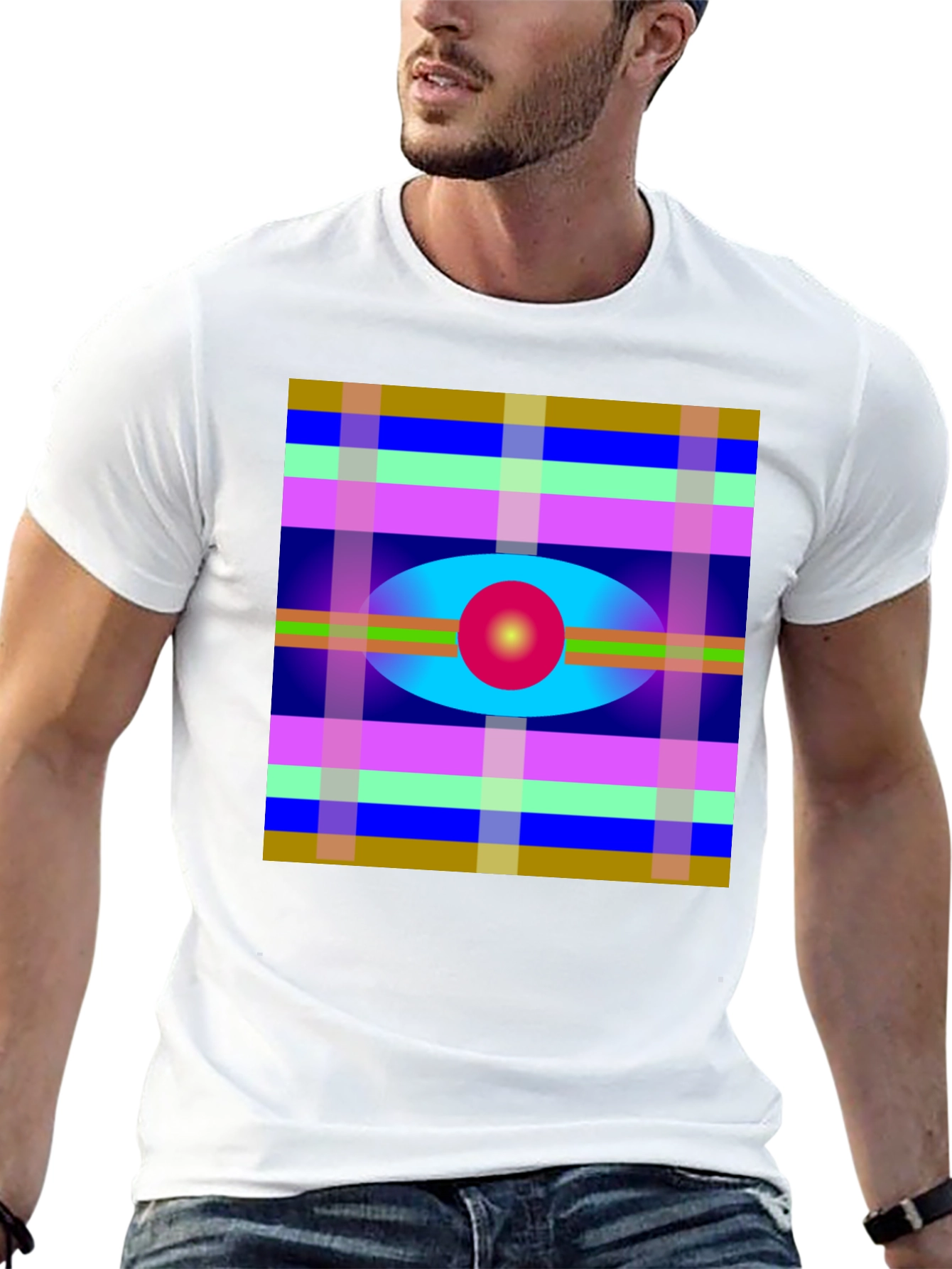 Abstract Pattern Graphic Tee - Stylish Design