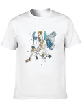 Butterfly Skeleton Graphic Tee - Trendy Gothic Style