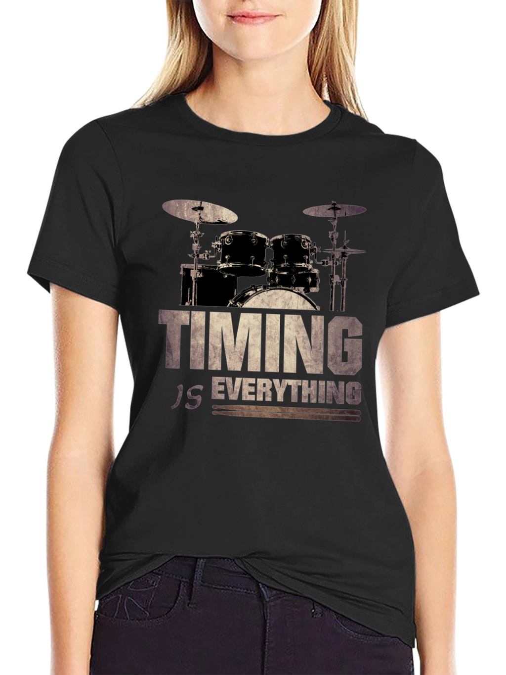 Timing Is Everything Drum Set Graphic Tee