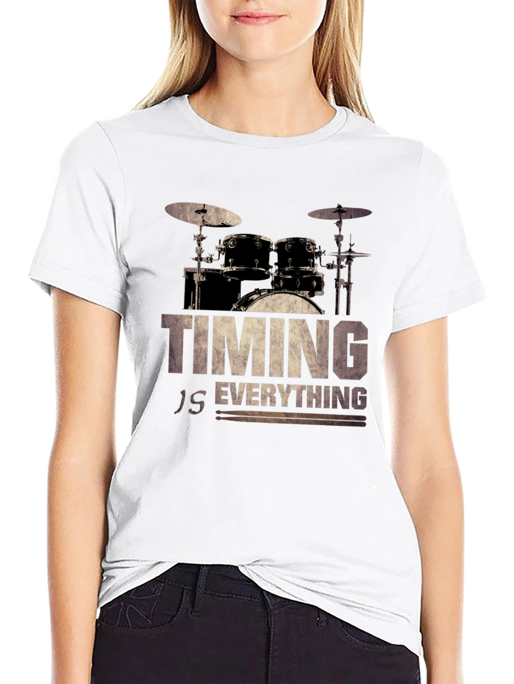 Timing Is Everything Drum Set Graphic Tee