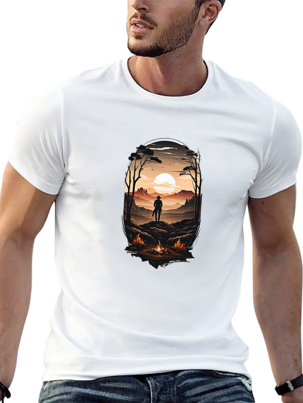 Western Landscape Graphic T-Shirt