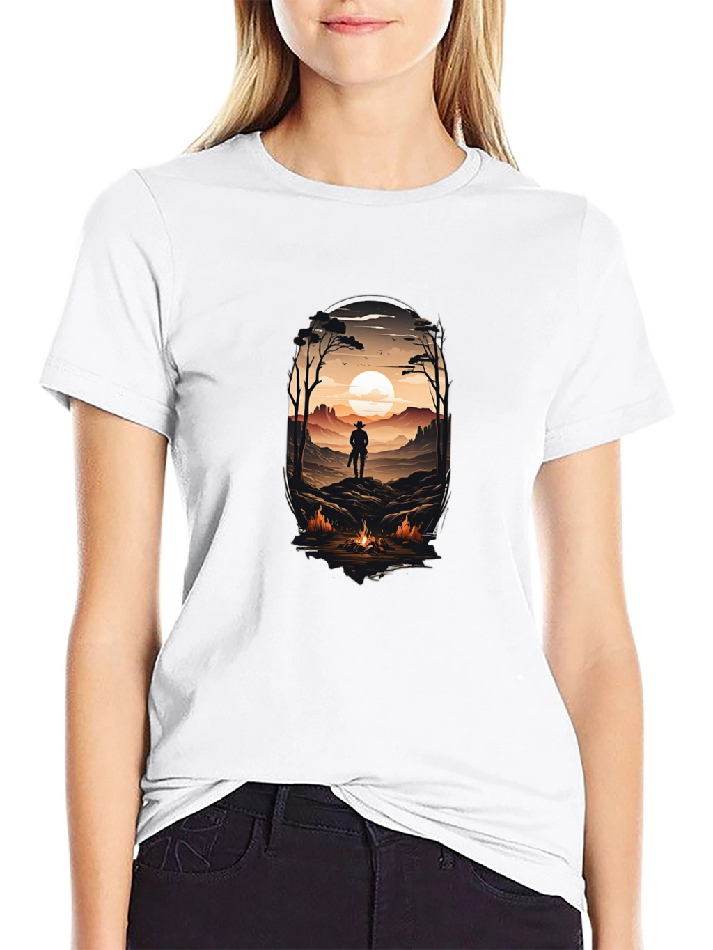 Western Landscape Graphic T-Shirt