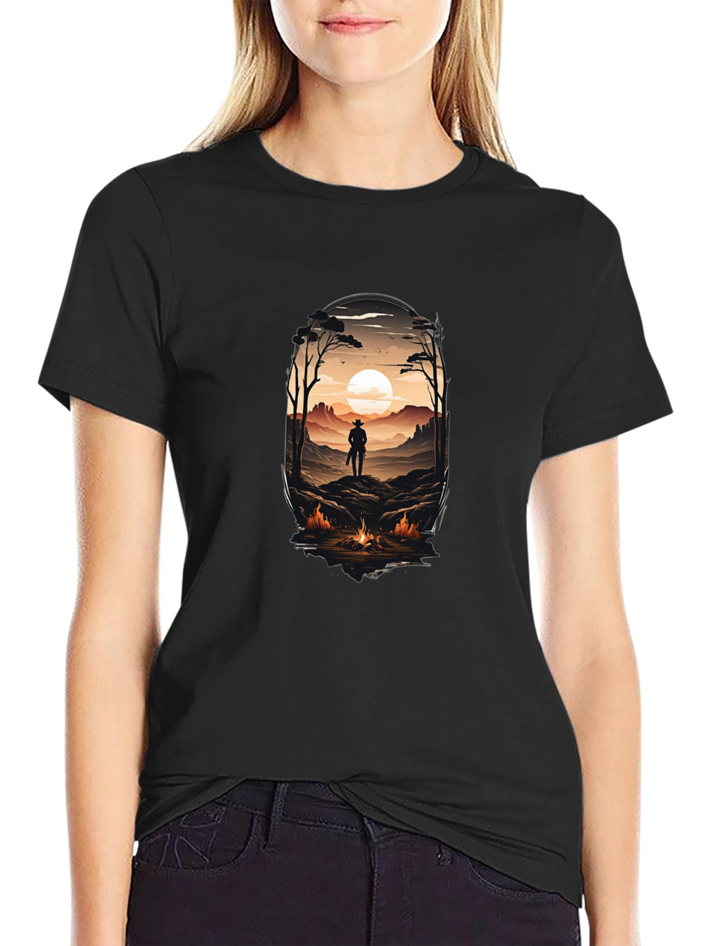 Western Landscape Graphic T-Shirt