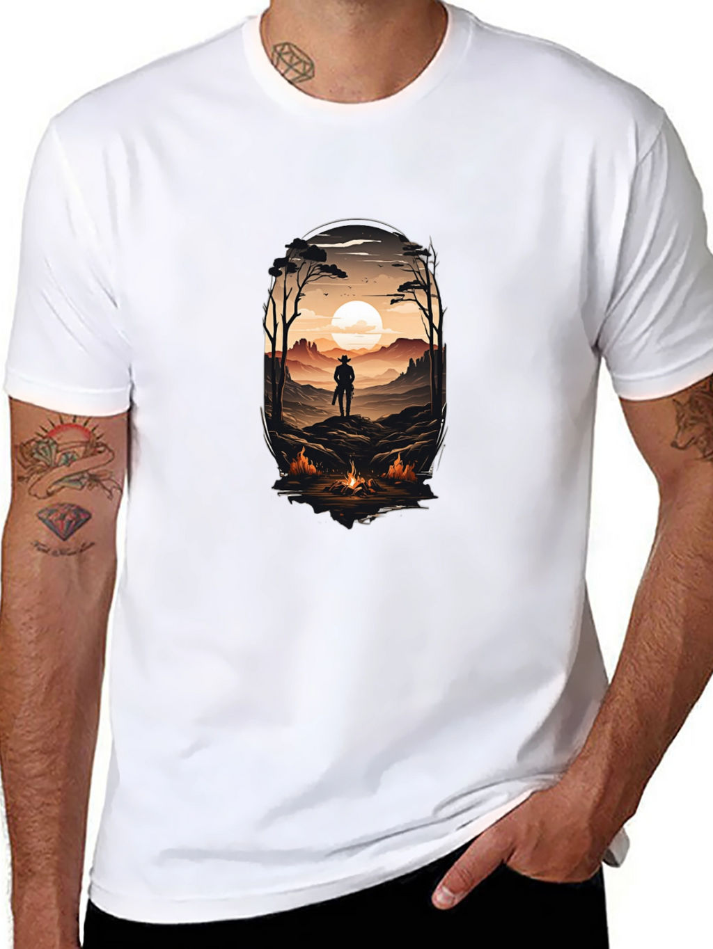 Western Landscape Graphic T-Shirt