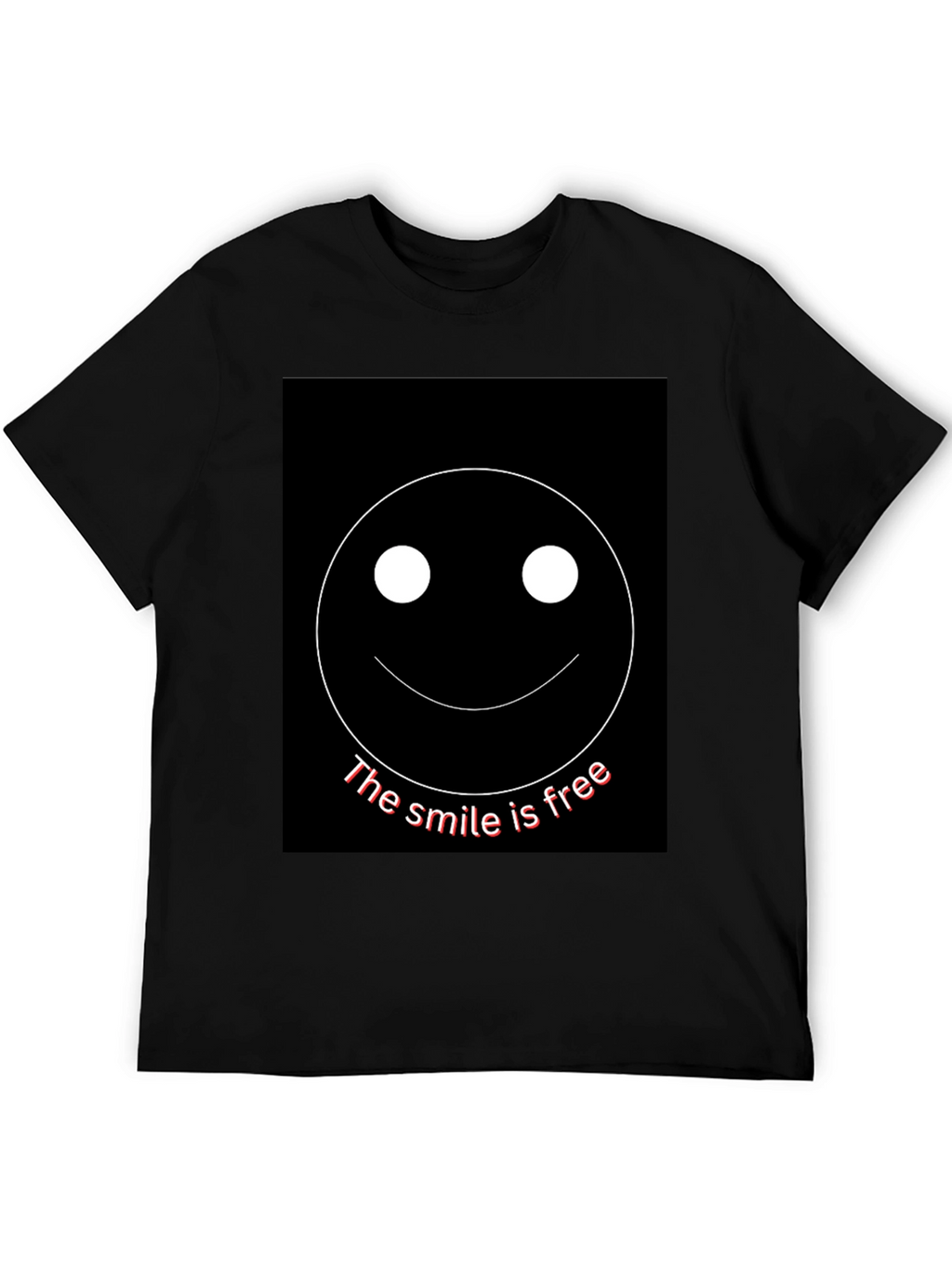 Smile is Free Black Graphic T-Shirt