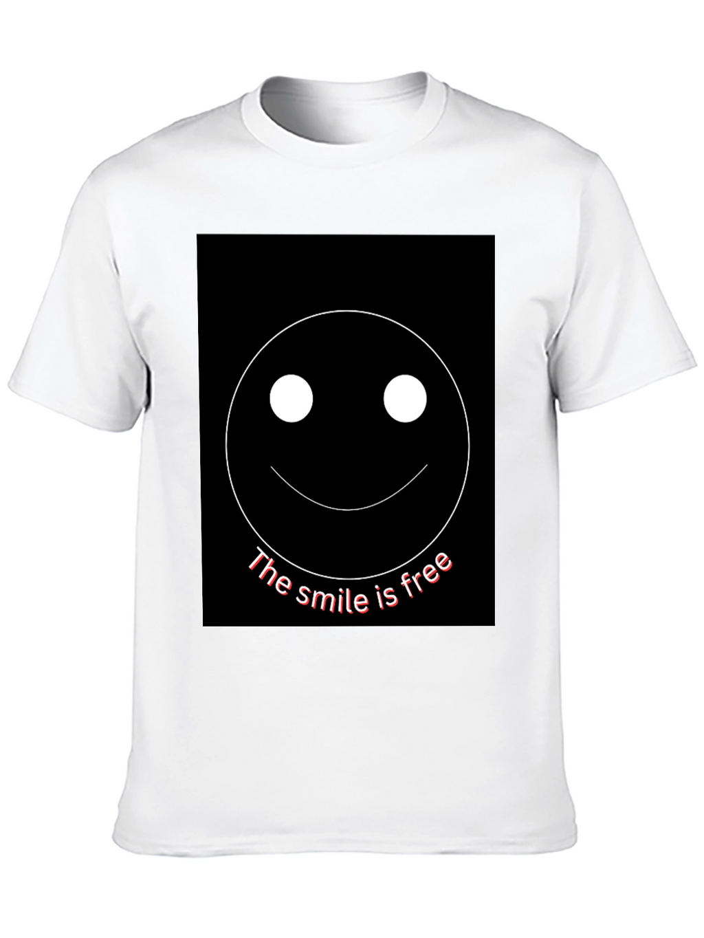 Smile is Free Black Graphic T-Shirt