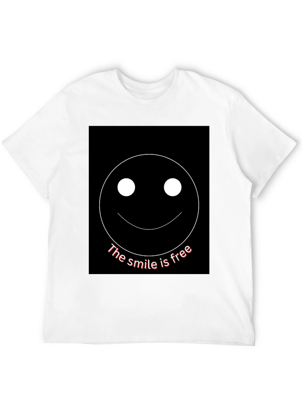 Smile is Free Black Graphic T-Shirt