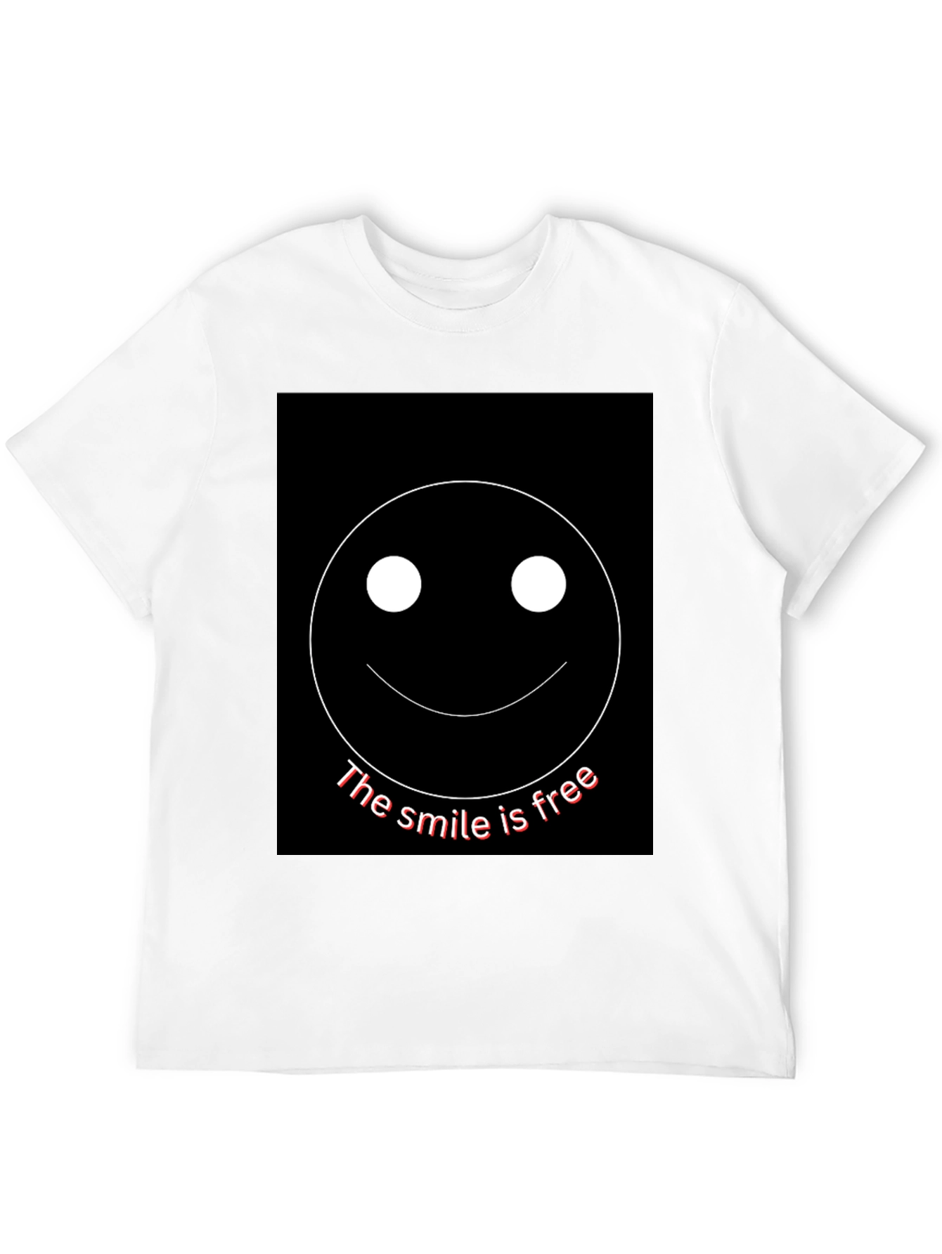 Smile is Free Black Graphic T-Shirt