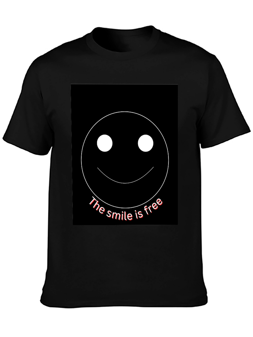 Smile is Free Black Graphic T-Shirt