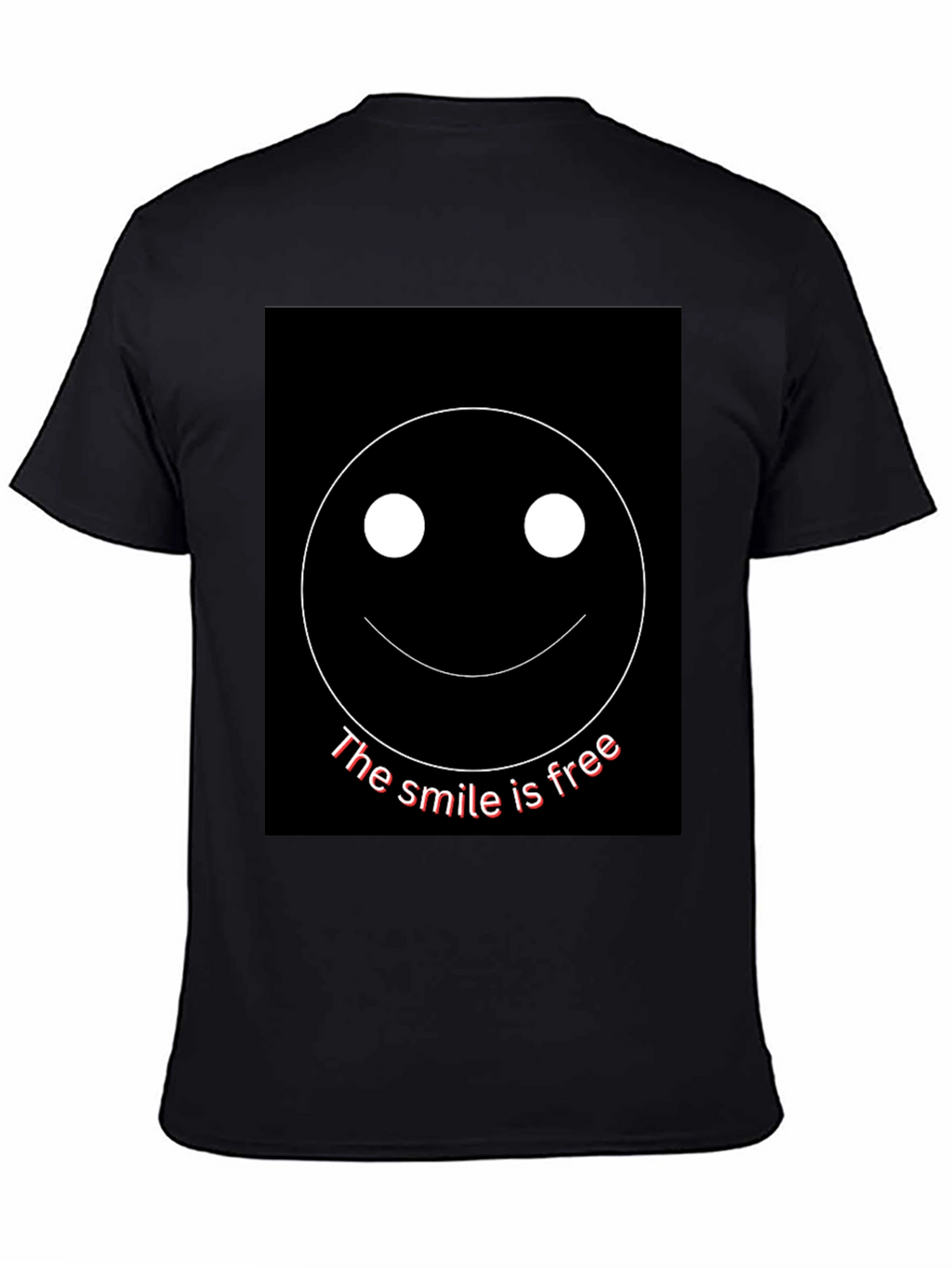 Smile is Free Black Graphic T-Shirt