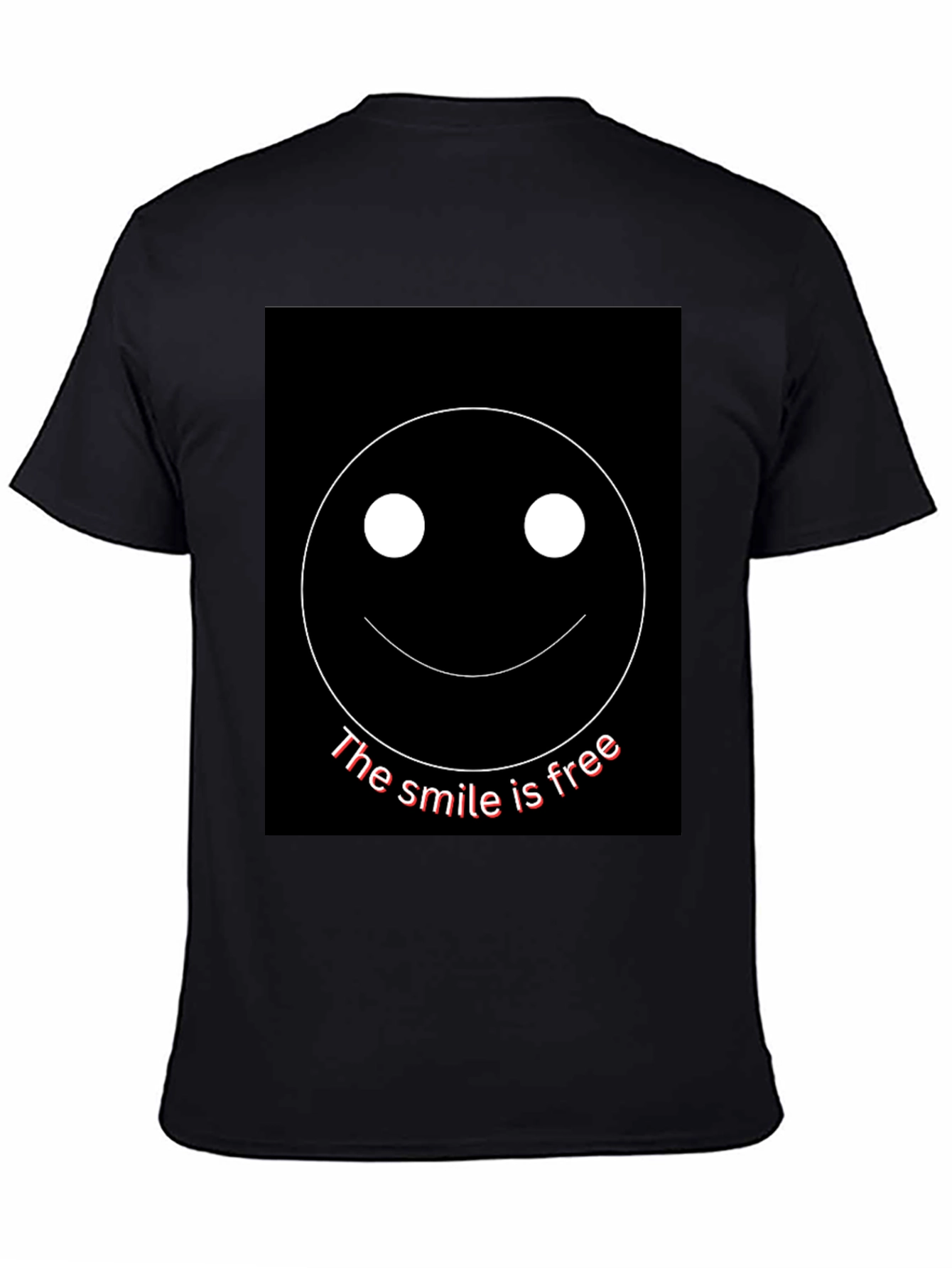 Smile is Free Black Graphic T-Shirt