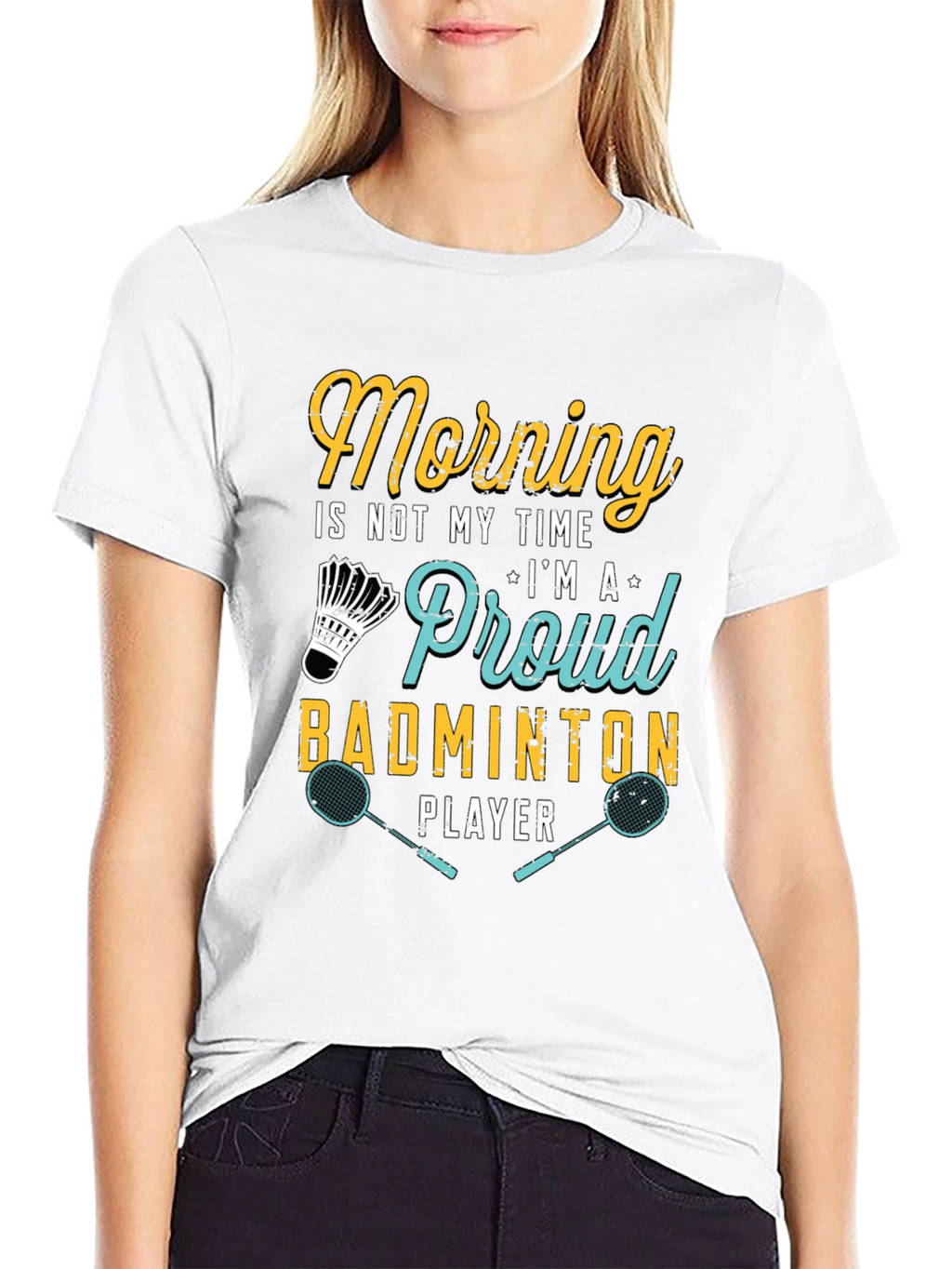 Proud Badminton Player Graphic T-Shirt