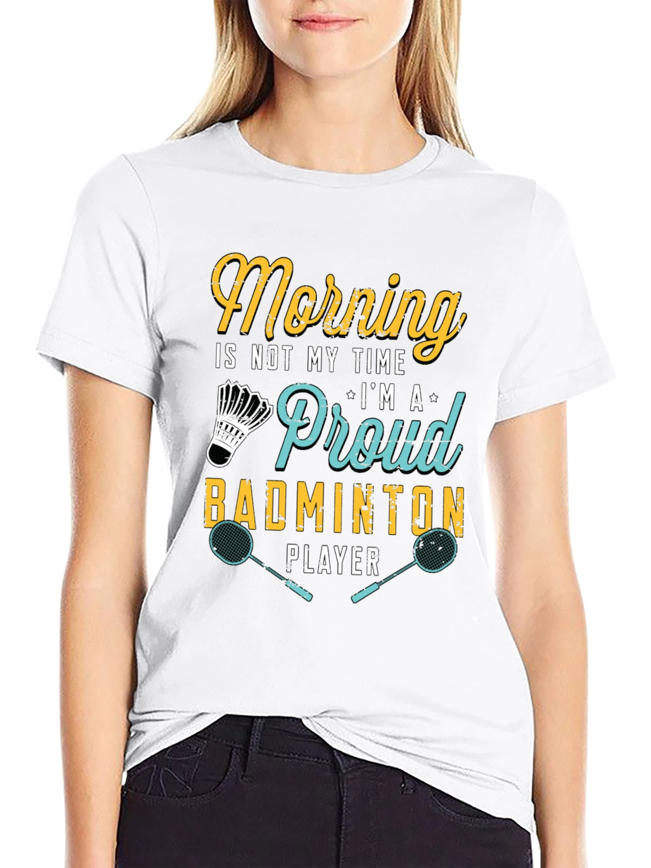 Proud Badminton Player Graphic T-Shirt